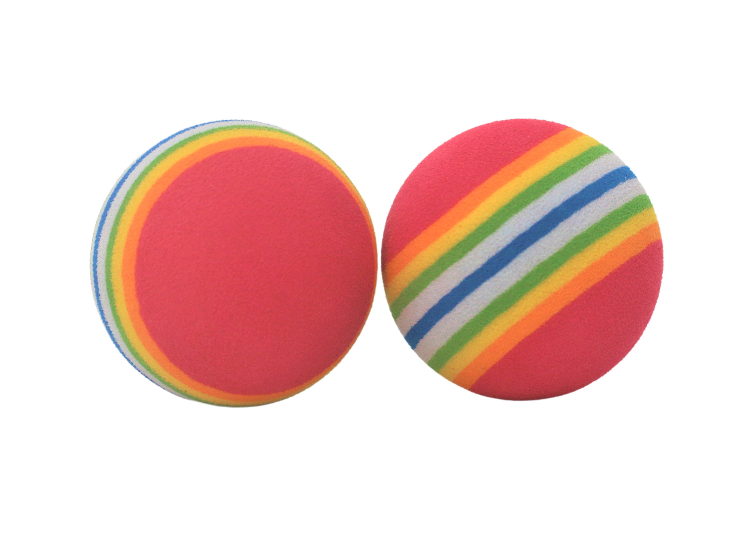 Sponge Golf Balls UK Stock Swing Practice Training Ball Rainbow Stripe Foam 10 pieces