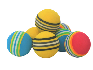 Sponge Golf Balls UK Stock Swing Practice Training Ball Rainbow Stripe Foam 10 pieces